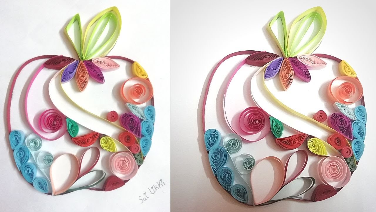 Easy Paper Quilling Apple Craft; No Special Tools Needed