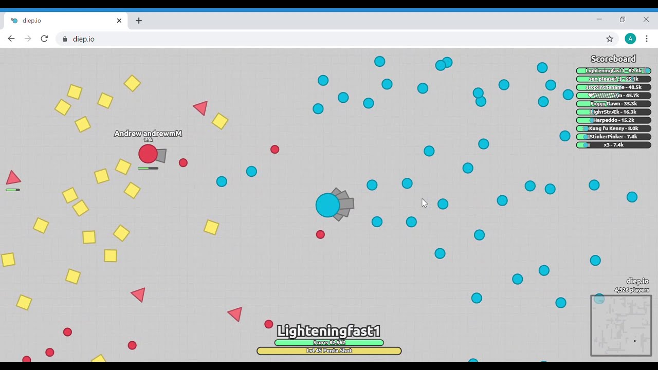 diep io   *OP*  WALL of Bullets Tank