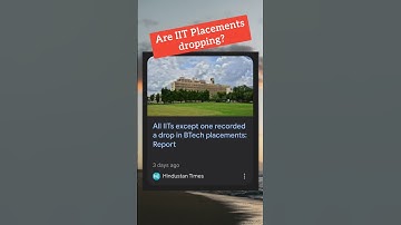 Why are #iit #placement numbers dropping? 📉 #iitjee #iitbombay #iitkharagpur