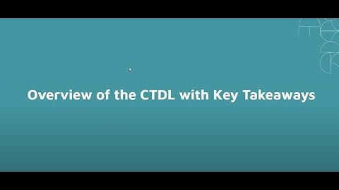 Introduction to the Credential Transparency Description Language (CTDL)