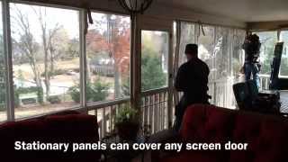 Hand Rollup Clear Vinyl Drop Curtains