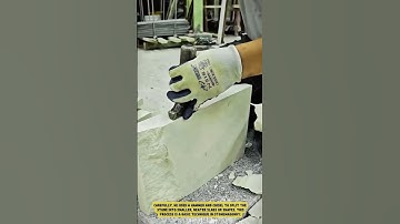 This is the Process of Splitting Natural Stone with a Chisel and Hammer- Good tools and machinery