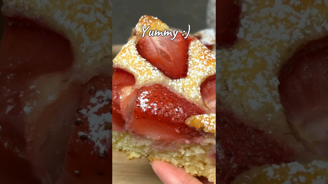 Easy 5-Minute Strawberry Coconut Cake Recipe | Quick & Delicious Dessert!🍓