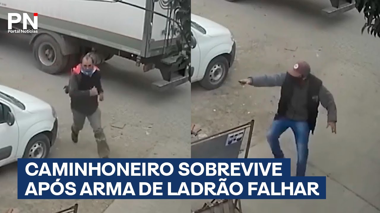 Arma de assaltante falha e caminhoneiro sobrevive