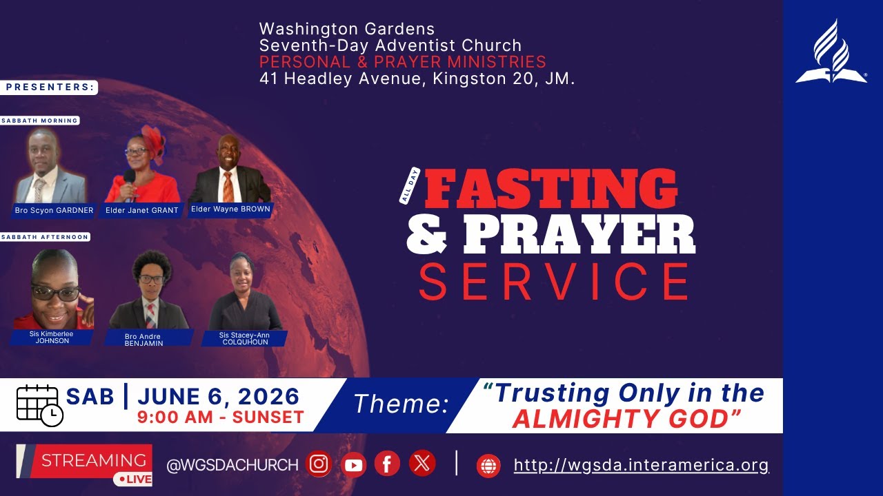 SAB AM || All Day Fasting & Prayer || "Trusting Only in the Almighty God" || June 6, 2026
