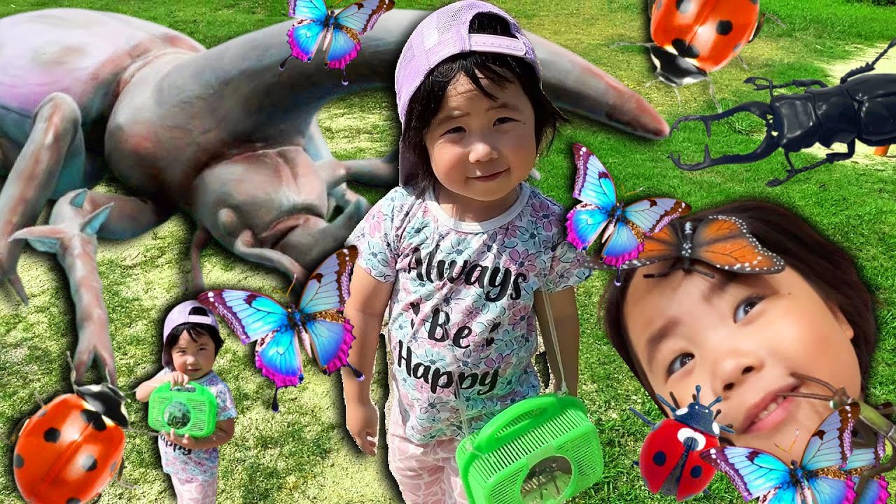 巨大な虫の王に会いに行く！しゅりちゃんと昆虫のふれあいストーリー☆