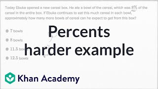 SAT Math. Percents. Harder example.