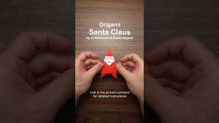 How to make an origami Santa Claus (Jo Nakashima & Camila Zeymer) #shorts