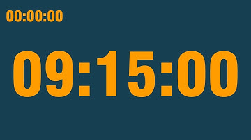 9 hour 15 minute timer (with end alarm, time elapsed and progress bar)