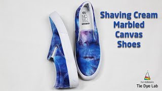 Tie Dye Designs:  Marble Dyeing Shoes With Shaving Cream