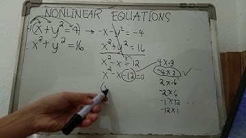 How to find the solution set using ELIMINATION METHOD of Systems of Nonlinear Equations