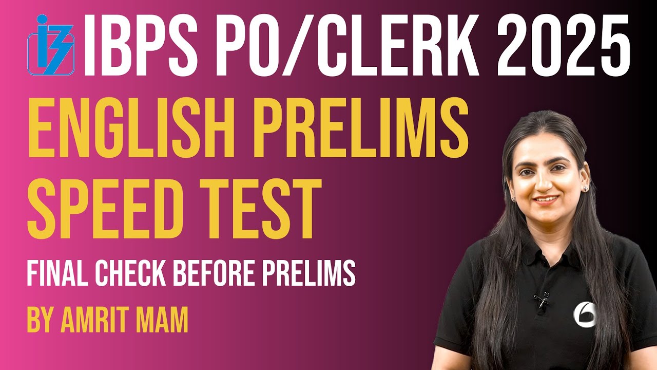 Ibps po clerk english 2025 pre english speed test final check