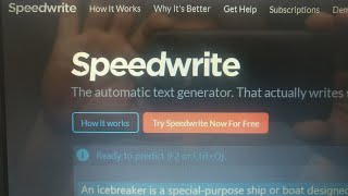 Be aware of www.speedwrite.com a company falsely advertising unique text instantly. Do not subscribe