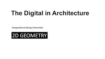 2.3. Rhino 6.0 - 2D Geometry