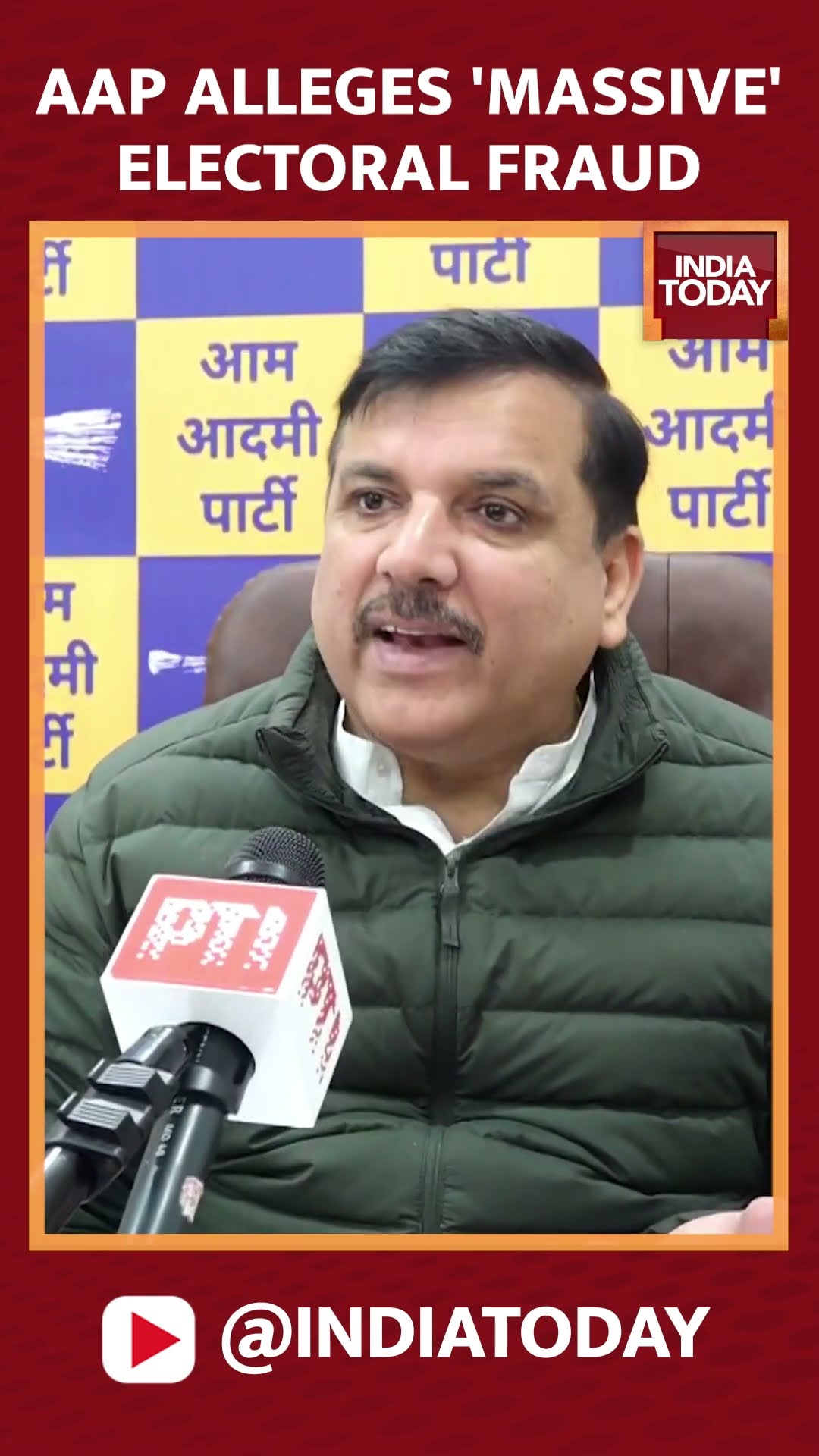 AAP's Sanjay Singh Alleges 'Massive' Electoral Fraud Ahead Of Delhi Elections | India Today