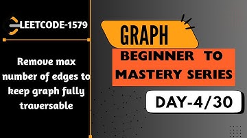 Beginner to Mastery: Graphs , Leetcode 1579, Remove max number of edges to keep graph traversable.