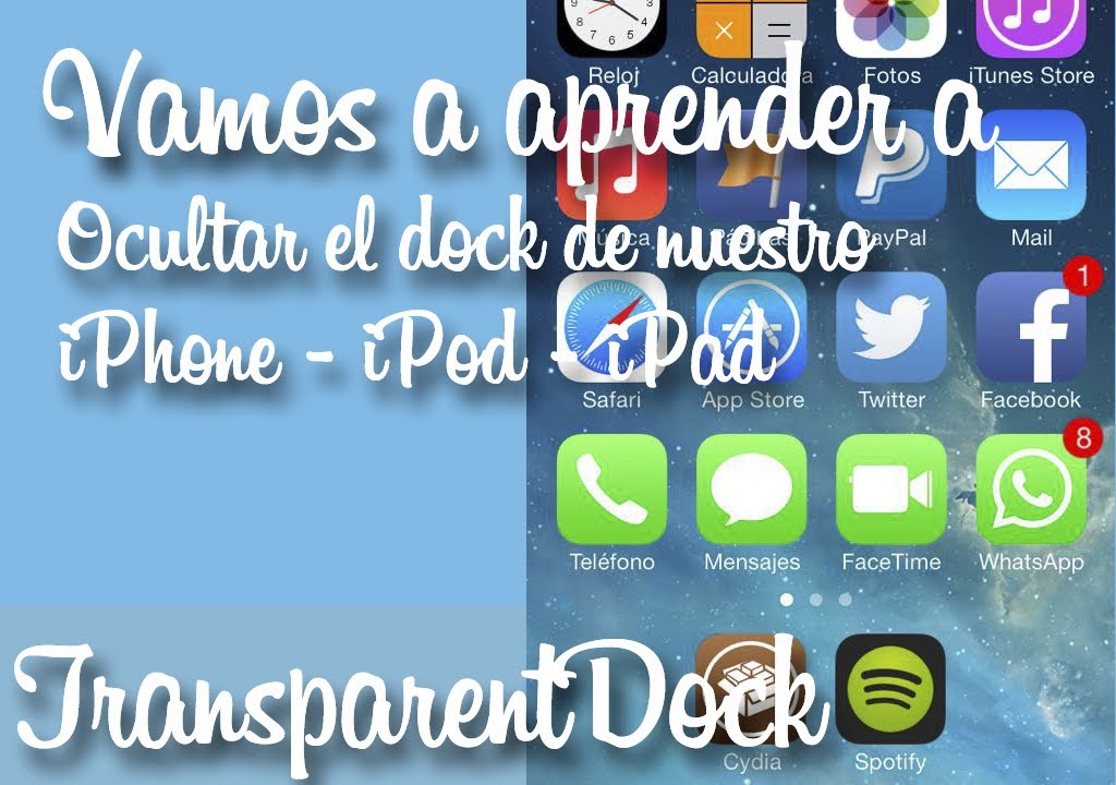 TransparentDock - Elimina el dock de tu springboard (iOS 7x) iPhoneatyko