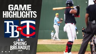 Rays vs. Twins Spring Breakout Game Highlights (3/16/24) | MLB Highlights