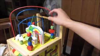 Timy Wooden Learning Bead Maze Cube 5 in 1 Activity Center Educational Toy Review