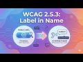 WCAG 2.5.3 Label in Name