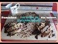 Pancakes de Limón con sirope de chocolate &quot;Casero&quot; Sin Lactosa