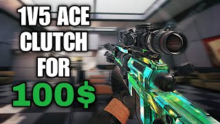 A FAN CHALLENGE ME TO CLUTCH AN INTENSE 1V5 FOR 100 DOLLARS...(SNIPER ONLY)