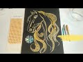 Дудлинг, Dudle Art  рисование золотым маркером. Как украсить картину стразами. DIY Home Decor