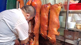 上海街最強#燒豬，脆皮#燒腩骨，金星玫瑰露#油鷄，肥美腩仔#叉燒  #新强記，脆皮#燒乳豬，#燒鴨 #旅游 #燒臘 #香港美食  #香港茶餐廳 #香港燒鵝排名 #必食榜