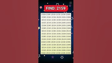 🌟 Eye Test Challenge — Find the Number 2159!
