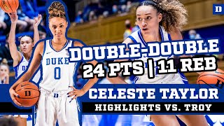 Celeste Taylor | Double-Double vs. Troy | 24 PTS, 11 REB