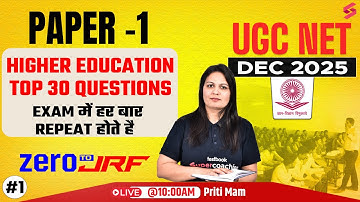 UGC NET Paper 1 | Higher Education UGC NET Paper 1 | Higher Education UGC NET Questions by Priti Mam