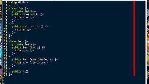 Vala tutorial 2 -- Classes pt.1