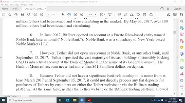 New York vs. Bitfinex and Tether Settlement