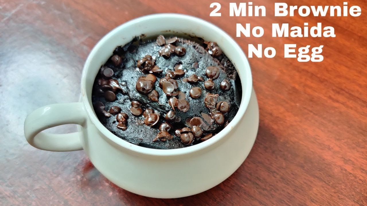 2 Min Chocolate Brownie | No Maida, No Egg |  Wheat Flour Chocolate Mug Brownie | The Veggie Rasoi