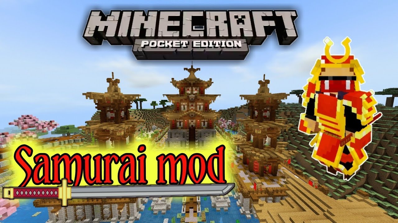 Minecraft pe Japanese samurai with Katana mod |... - youtube