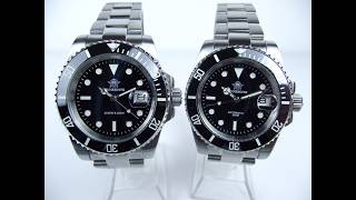Addiesdive H3QZ Quartz vs H3AC Automatic (Submariner Date Homage) 4K Watch Review