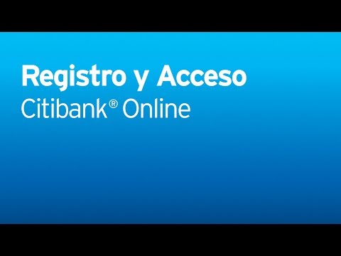 Citi: Citibank Online -- Registro y acceso