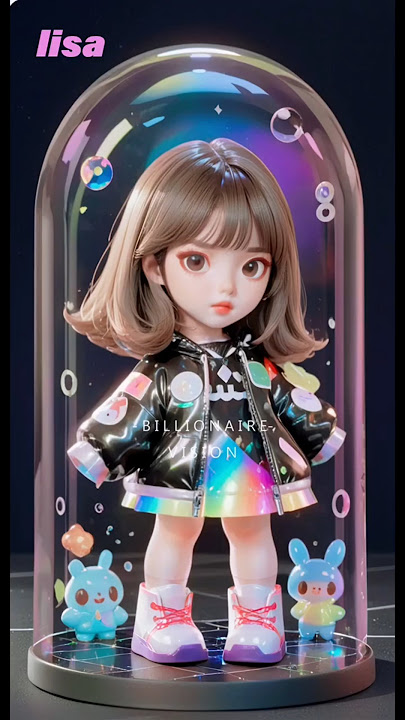 BLACKPINK as AI Dolls 👑✨ | Kawaii Futuristic Look 💜 #shorts#blackpink #jennie #jisoo #rose #ai #lisa