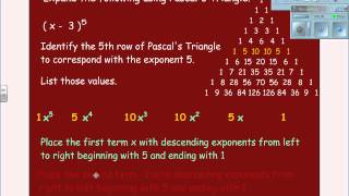 Binomial Expansion Pascals Triangle.wmv