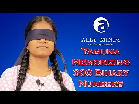 Memorization of 300 Binary Numbers by Yamuna, 10th grade Student