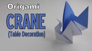 Origami - How to make a CRANE (for Table Decoration)