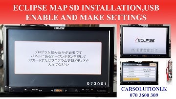 ECLIPSE MAP SD INSTALLATION,USB ENABLE AND MAKE SETTINGS|SINHALA|CAR AUDIO