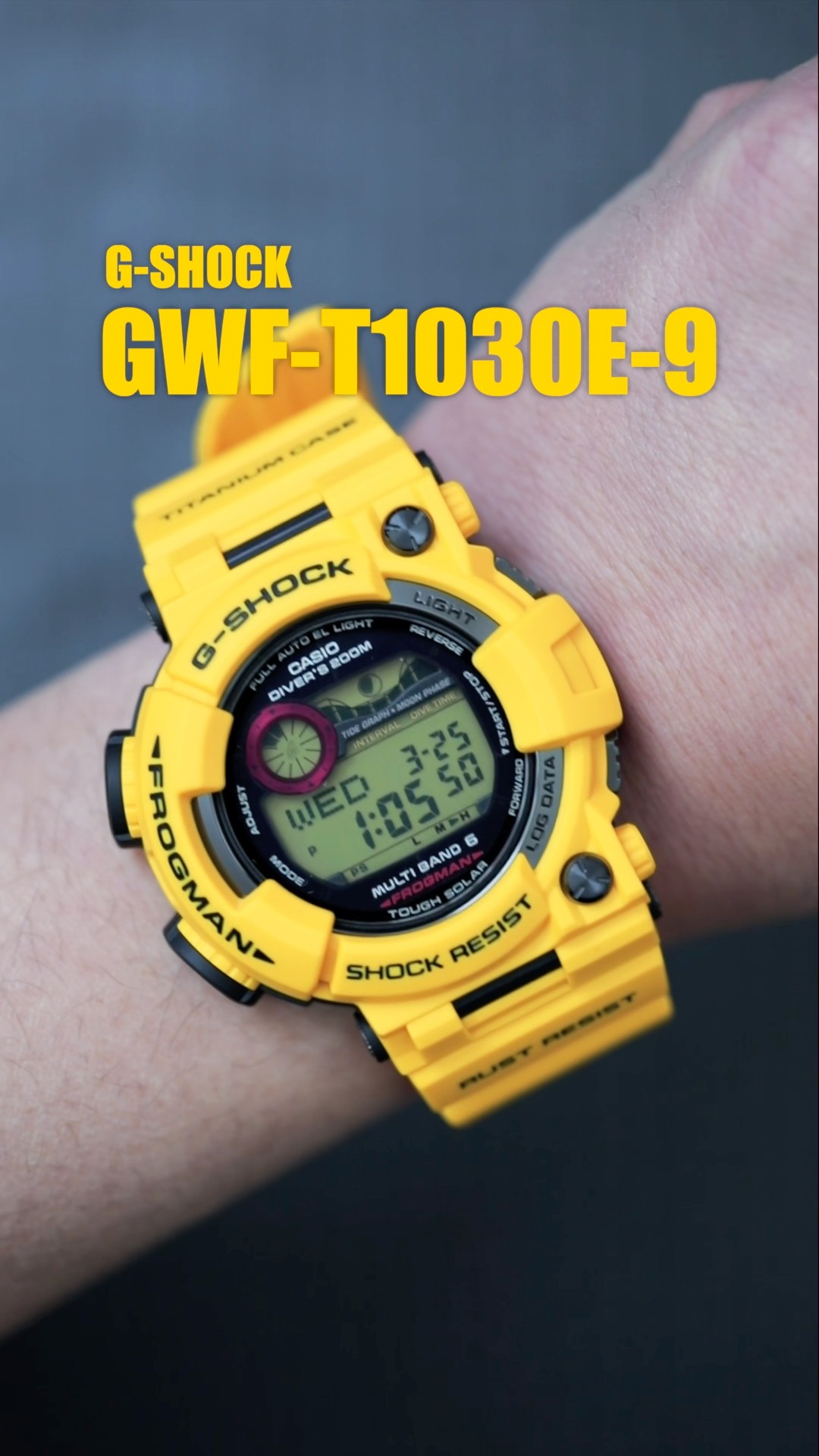 Introducing the legendary GWF-T1030E-9 titanium Frogman, a limited