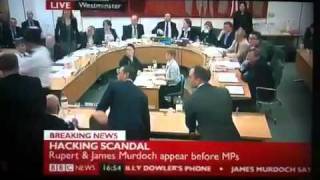 Rupert Murdoch is attacked whilst testifying live on TV - BBC