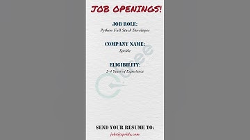 Python Full Stack Developer Jobs | Spritle Hiring in Coimbatore | 2–4 Yrs Experience