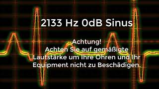 2133 Hz Sinus Ton Test 0dB Stereo Piepton Wave Ton