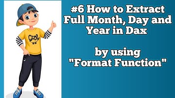 6) How to Extract Full Month Name , Day name and Year in DAX Telugu | Format Function in DAX Telugu