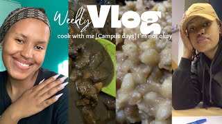 WeeklyVlog:Few days  in life of a student|Cook with me+Library visits|South African YouTuber