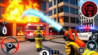 Fire Truck City Rescue Simulator - US Emergency 911 Ambulance Driving 3D : Android Gameplay screenshot 4