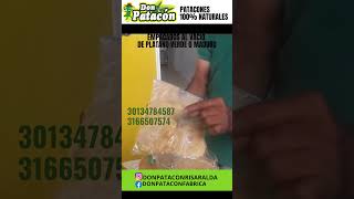 Patacones Precocidos Empacados Al Vacío De Plátano Verde O Maduro. L